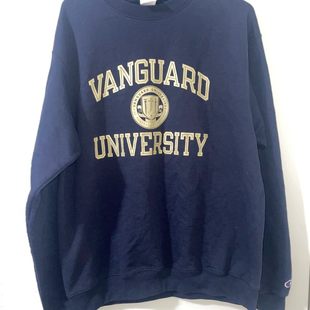 Champion Navy Crewneck Vanguard University Men's Pullover